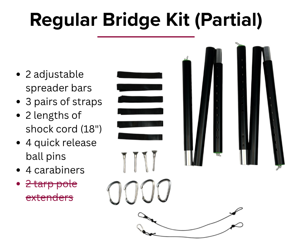 Partial regular bridge kit with components listed on a white background